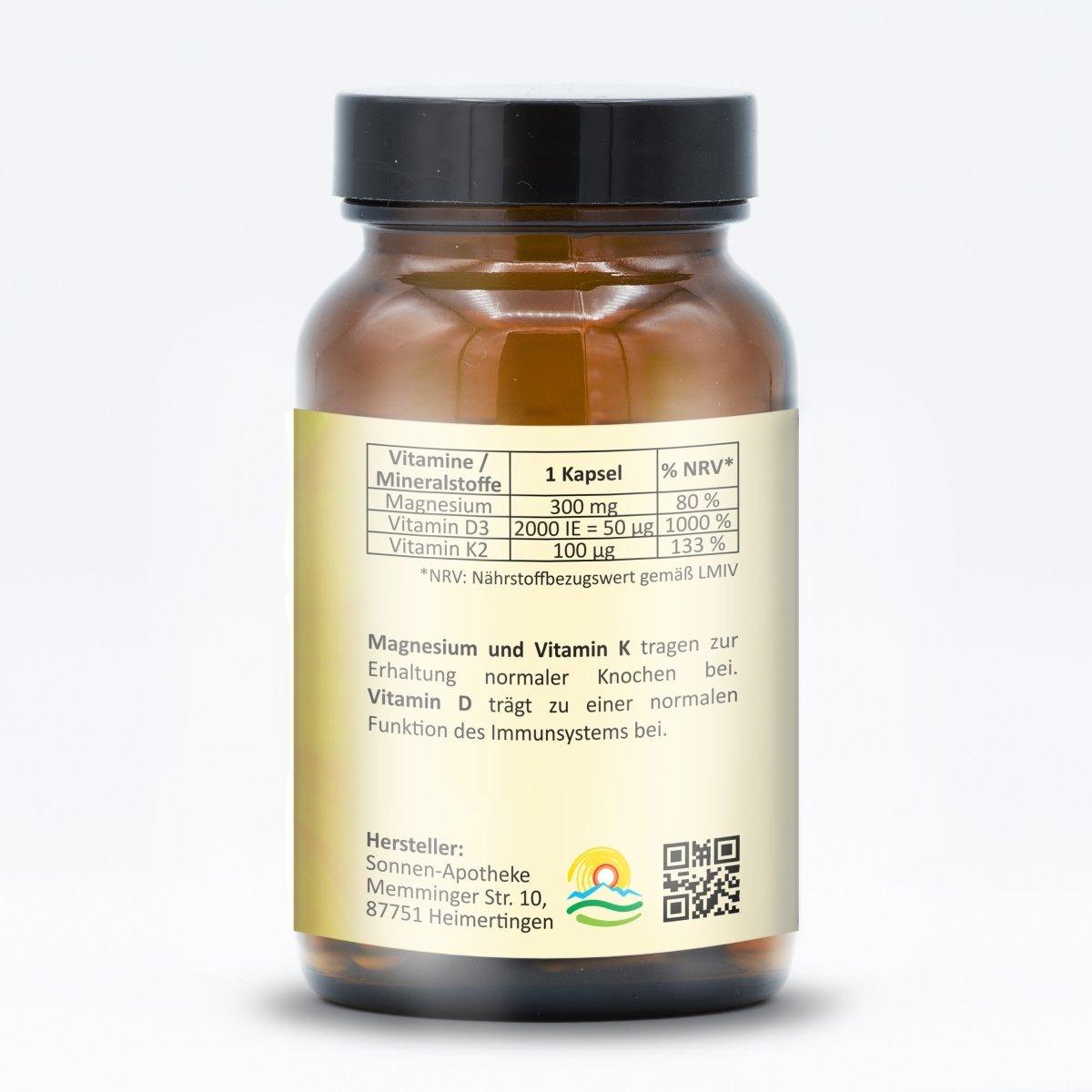 SONNEN Vitamine mit Vitamin D3, K2 und Magnesium 60 St - Sonnen-Vitamine